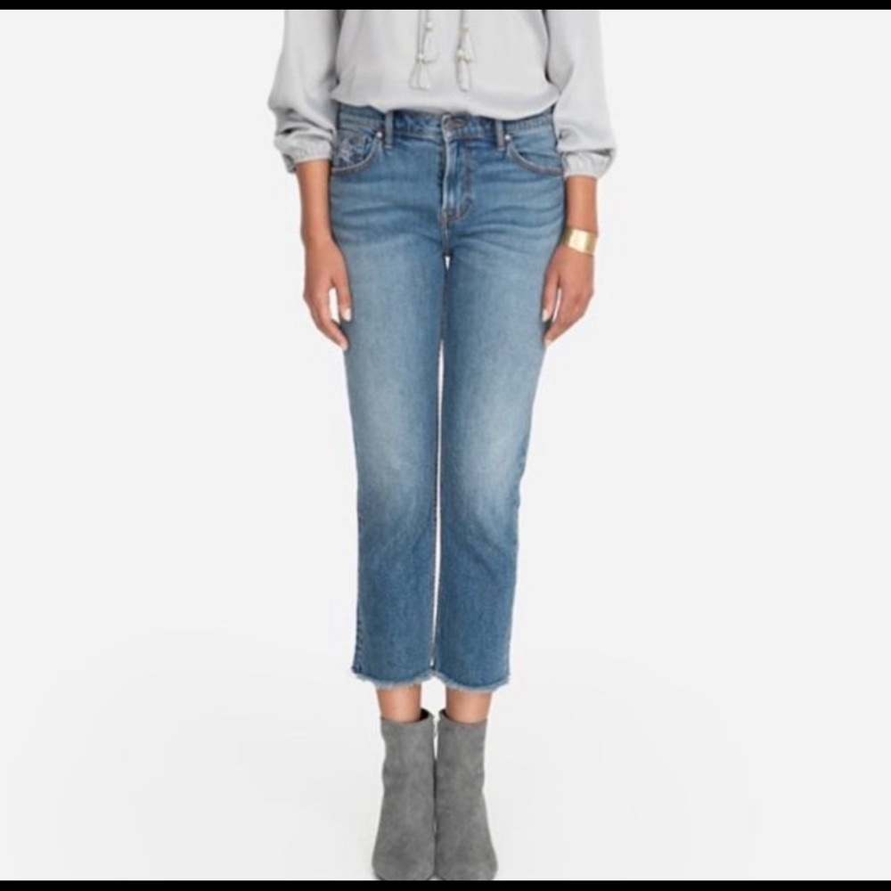 Johnny Was cropped boyfriend jeans